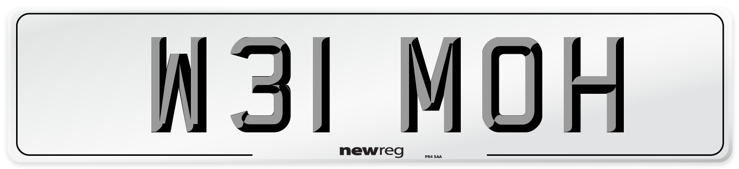 W31 MOH Number Plate from New Reg